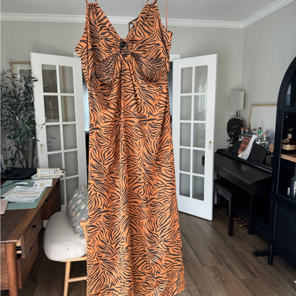 Tiger Print Maxi Dress